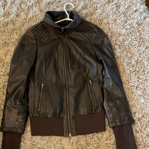 Mackage brand calfskin leather jacket from Aritzia